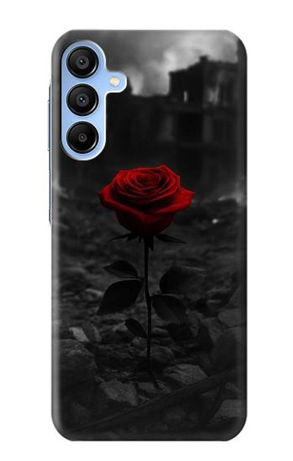 S4048 Red Rose Ruins Hülle Schutzhülle Taschen für Samsung Galaxy A15 5G