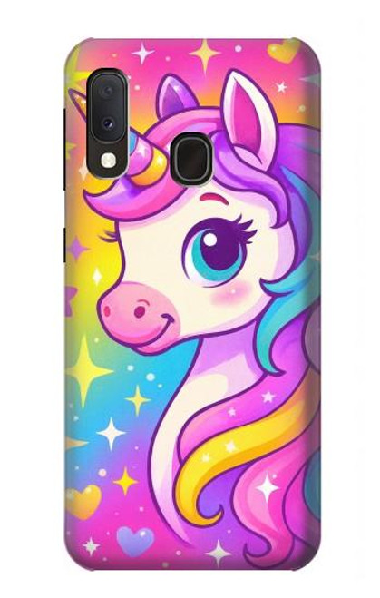 S4057 Cute Unicorn Cartoon Hülle Schutzhülle Taschen für Samsung Galaxy A20e