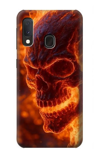 S4062 Fire Skull Hülle Schutzhülle Taschen für Samsung Galaxy A20e
