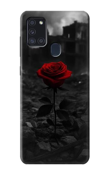 S4048 Red Rose Ruins Hülle Schutzhülle Taschen für Samsung Galaxy A21s