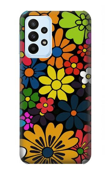 S4043 Colorful Flowers Cartoon Hülle Schutzhülle Taschen für Samsung Galaxy A23