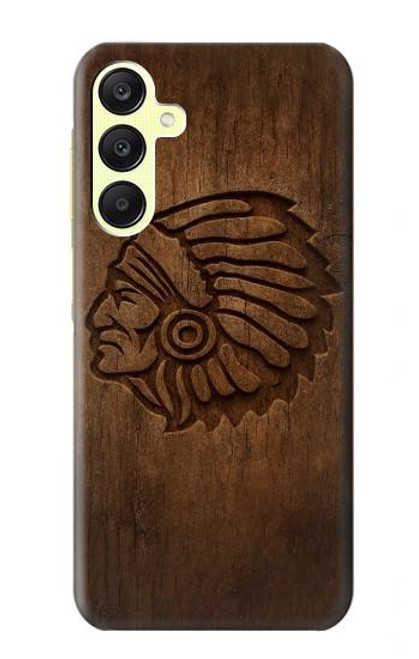 S4035 Native American Wood Carving Hülle Schutzhülle Taschen für Samsung Galaxy A25 5G