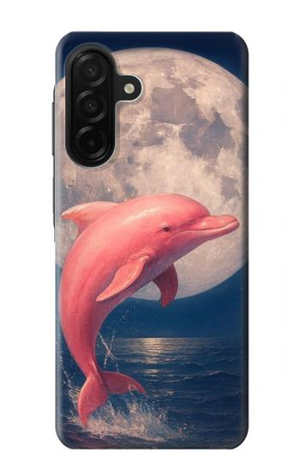 S4045 Dolphin Moon Night Hülle Schutzhülle Taschen für Samsung Galaxy A26