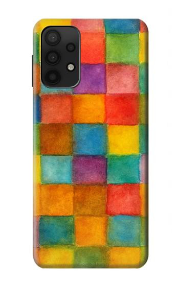 S4077 Water Color Painting Colorful Check Pattern Hülle Schutzhülle Taschen für Samsung Galaxy A32 5G