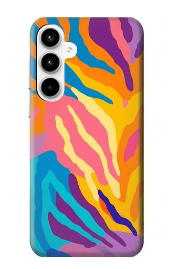 S4037 Colorful Zebra Pattern Hülle Schutzhülle Taschen für Samsung Galaxy A35 5G