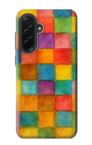 S4077 Water Color Painting Colorful Check Pattern Hülle Schutzhülle Taschen für Samsung Galaxy A36
