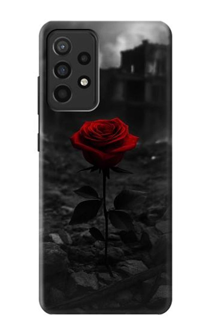 S4048 Red Rose Ruins Hülle Schutzhülle Taschen für Samsung Galaxy A52, Galaxy A52 5G