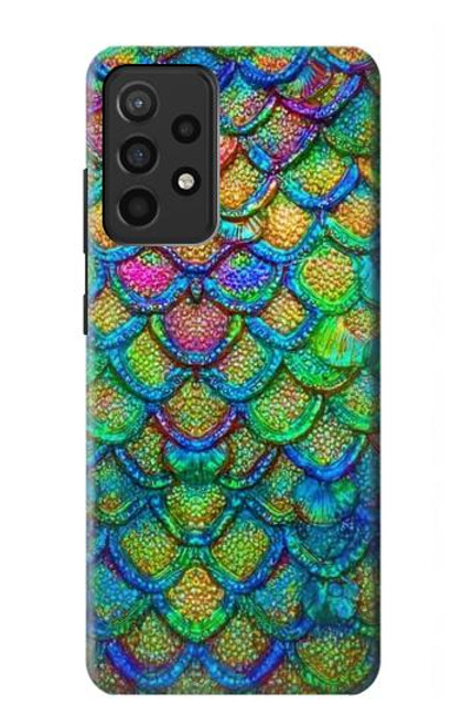 S4071 Colorful Mermaid Scale Hülle Schutzhülle Taschen für Samsung Galaxy A52, Galaxy A52 5G