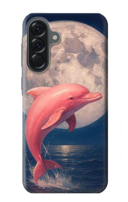S4045 Dolphin Moon Night Hülle Schutzhülle Taschen für Samsung Galaxy A56