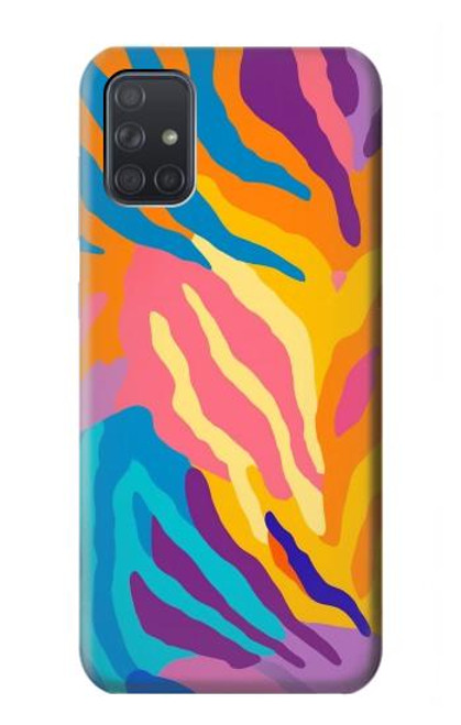 S4037 Colorful Zebra Pattern Hülle Schutzhülle Taschen für Samsung Galaxy A71 5G