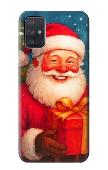 S4046 Happy Santa Hülle Schutzhülle Taschen für Samsung Galaxy A71 5G