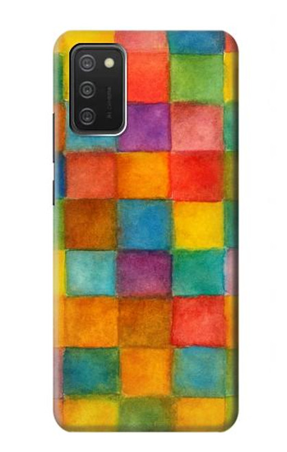 S4077 Water Color Painting Colorful Check Pattern Hülle Schutzhülle Taschen für Samsung Galaxy A03S