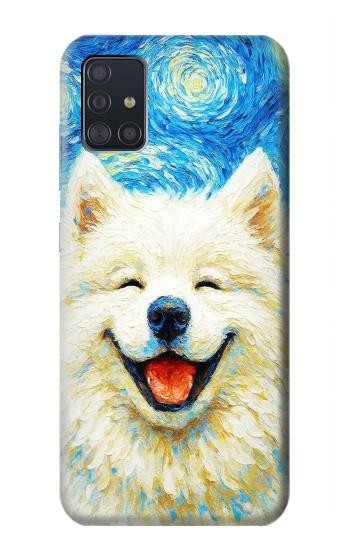 S4064 Smile Dog Van Gogh Starry Night Hülle Schutzhülle Taschen für Samsung Galaxy A51