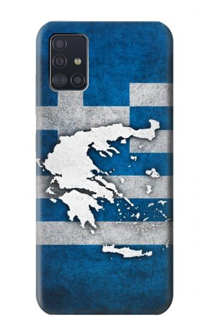 S4074 The Flag of Greece Hülle Schutzhülle Taschen für Samsung Galaxy A51
