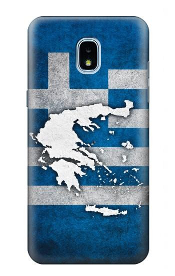 S4074 The Flag of Greece Hülle Schutzhülle Taschen für Samsung Galaxy J3 (2018), J3 Star, J3 V 3rd Gen, J3 Orbit, J3 Achieve, Express Prime 3, Amp Prime 3