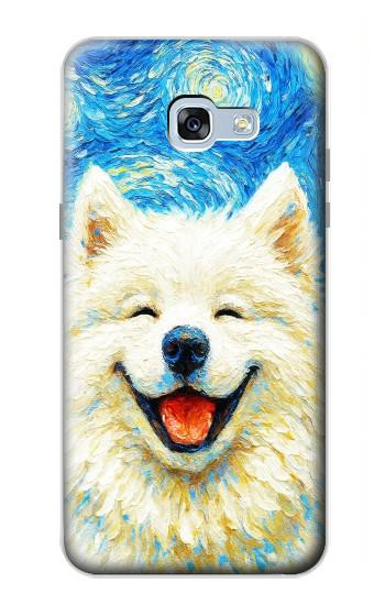S4064 Smile Dog Van Gogh Starry Night Hülle Schutzhülle Taschen für Samsung Galaxy A5 (2017)