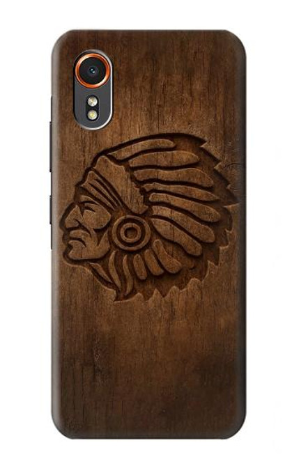 S4035 Native American Wood Carving Hülle Schutzhülle Taschen für Samsung Galaxy XCover7