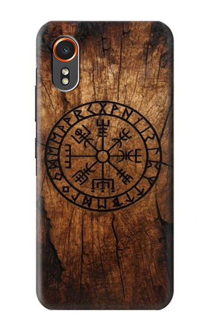 S4036 Viking Vegvisir Compass Wood Hülle Schutzhülle Taschen für Samsung Galaxy XCover7