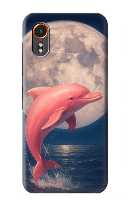 S4045 Dolphin Moon Night Hülle Schutzhülle Taschen für Samsung Galaxy XCover7