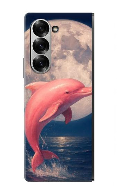 S4045 Dolphin Moon Night Hülle Schutzhülle Taschen für Samsung Galaxy Z Fold 7