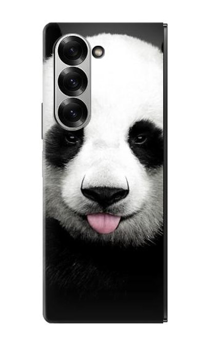 S4049 Cute Panda Stick Out Tongue Hülle Schutzhülle Taschen für Samsung Galaxy Z Fold 7