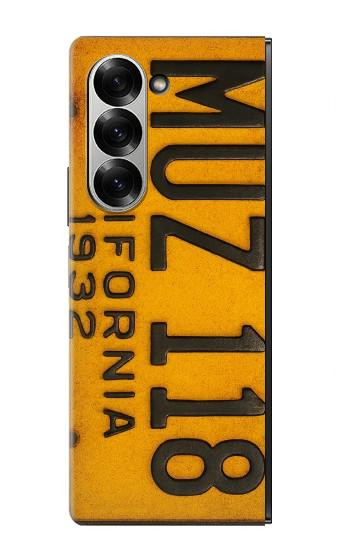 S4060 Vintage California Car License Plate Hülle Schutzhülle Taschen für Samsung Galaxy Z Fold 6