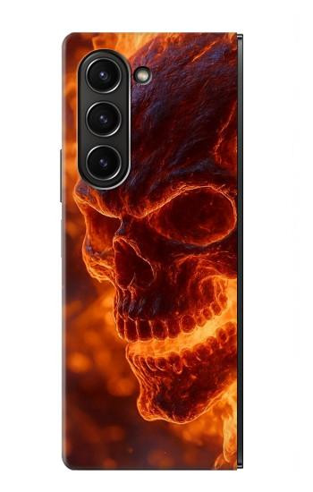 S4062 Fire Skull Hülle Schutzhülle Taschen für Samsung Galaxy Z Fold 5
