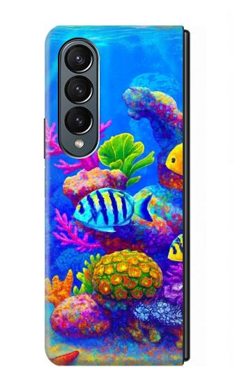 S4058 Colorful Aquarium Hülle Schutzhülle Taschen für Samsung Galaxy Z Fold 4