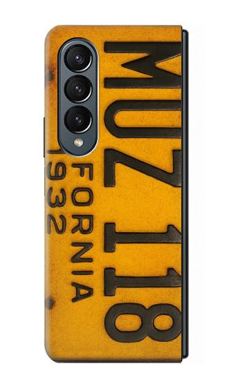 S4060 Vintage California Car License Plate Hülle Schutzhülle Taschen für Samsung Galaxy Z Fold 4