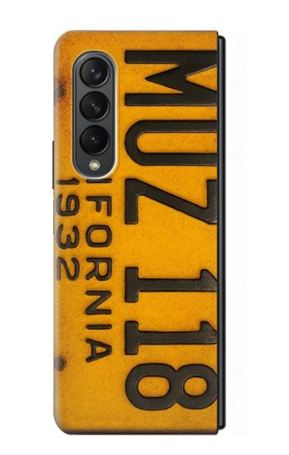 S4060 Vintage California Car License Plate Hülle Schutzhülle Taschen für Samsung Galaxy Z Fold 3 5G