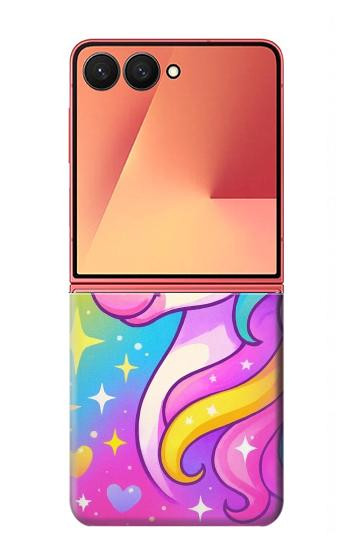 S4057 Cute Unicorn Cartoon Hülle Schutzhülle Taschen für Samsung Galaxy Z Flip 7