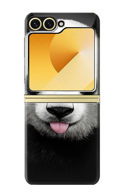 S4049 Cute Panda Stick Out Tongue Hülle Schutzhülle Taschen für Samsung Galaxy Z Flip 6, Flip 7 FE