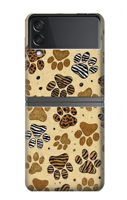 S4032 Wild Animal Paw Foot Print Hülle Schutzhülle Taschen für Samsung Galaxy Z Flip 4