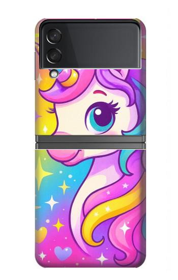 S4057 Cute Unicorn Cartoon Hülle Schutzhülle Taschen für Samsung Galaxy Z Flip 4