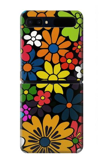 S4043 Colorful Flowers Cartoon Hülle Schutzhülle Taschen für Samsung Galaxy Z Flip 5G