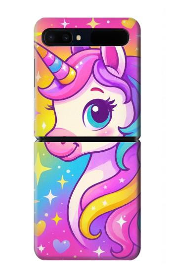 S4057 Cute Unicorn Cartoon Hülle Schutzhülle Taschen für Samsung Galaxy Z Flip 5G