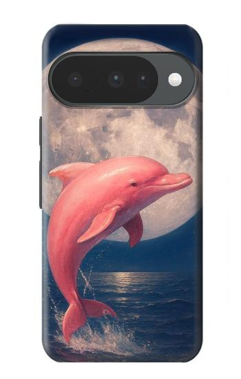 S4045 Dolphin Moon Night Hülle Schutzhülle Taschen für Google Pixel 10, 10 Pro