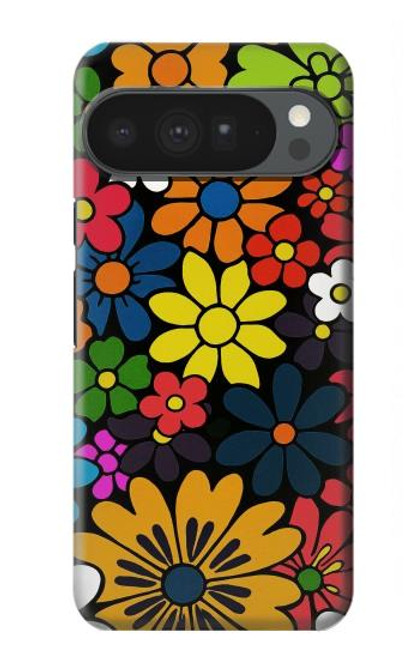 S4043 Colorful Flowers Cartoon Hülle Schutzhülle Taschen für Google Pixel 10 Pro XL