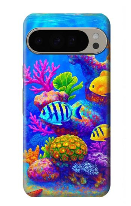 S4058 Colorful Aquarium Hülle Schutzhülle Taschen für Google Pixel 9 Pro XL