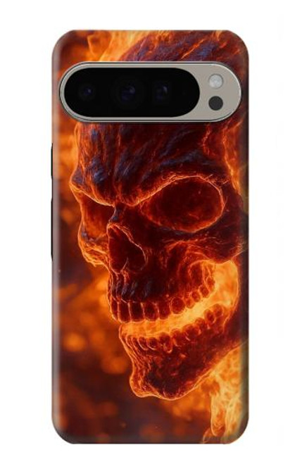 S4062 Fire Skull Hülle Schutzhülle Taschen für Google Pixel 9 Pro XL
