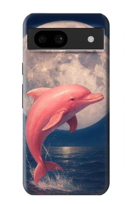 S4045 Dolphin Moon Night Hülle Schutzhülle Taschen für Google Pixel 8a