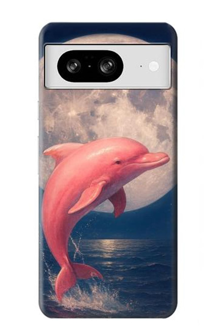 S4045 Dolphin Moon Night Hülle Schutzhülle Taschen für Google Pixel 8