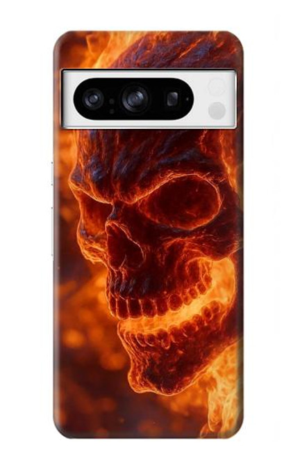 S4062 Fire Skull Hülle Schutzhülle Taschen für Google Pixel 8 pro
