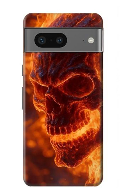 S4062 Fire Skull Hülle Schutzhülle Taschen für Google Pixel 7a