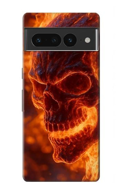 S4062 Fire Skull Hülle Schutzhülle Taschen für Google Pixel 7 Pro
