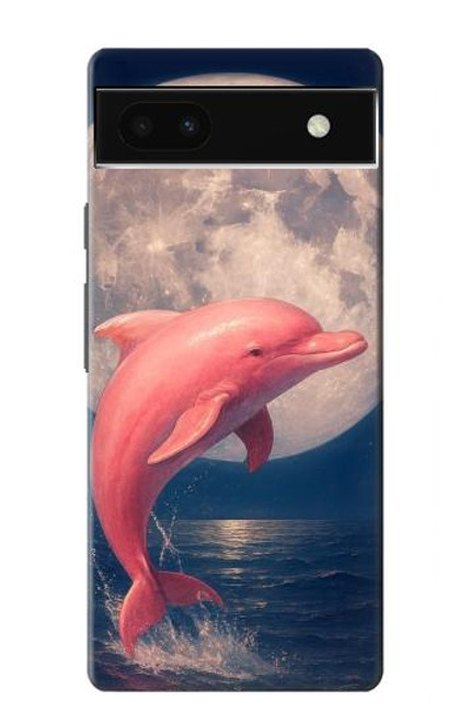 S4045 Dolphin Moon Night Hülle Schutzhülle Taschen für Google Pixel 6a