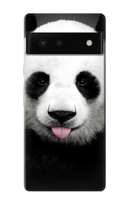 S4049 Cute Panda Stick Out Tongue Hülle Schutzhülle Taschen für Google Pixel 6