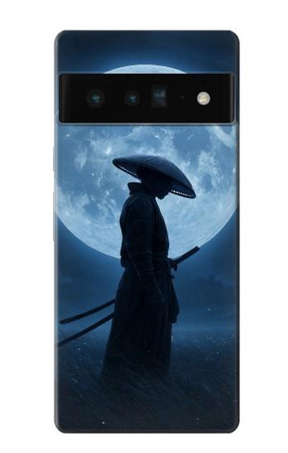 S4034 Samurai Moon Night Hülle Schutzhülle Taschen für Google Pixel 6 Pro