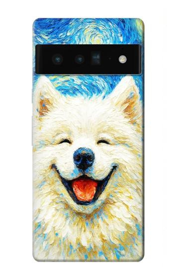 S4064 Smile Dog Van Gogh Starry Night Hülle Schutzhülle Taschen für Google Pixel 6 Pro