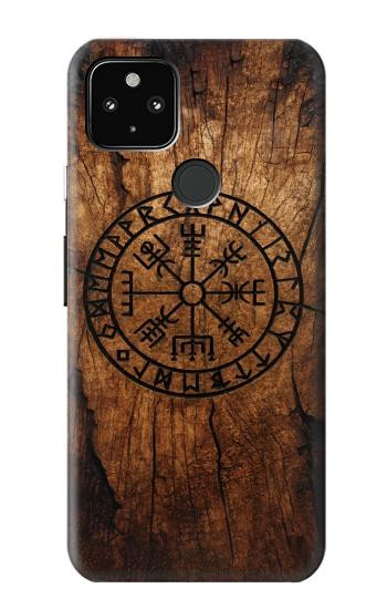 S4036 Viking Vegvisir Compass Wood Hülle Schutzhülle Taschen für Google Pixel 4a 5G